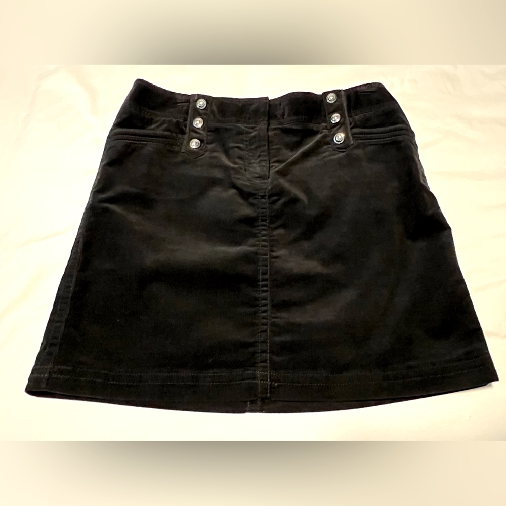White House Black Market Black Corduroy Skirt Women’s Size 8